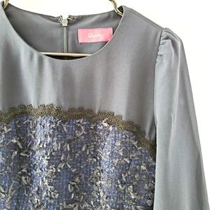 Roem Fall Collection Long Sleeve Tweed Dress XS